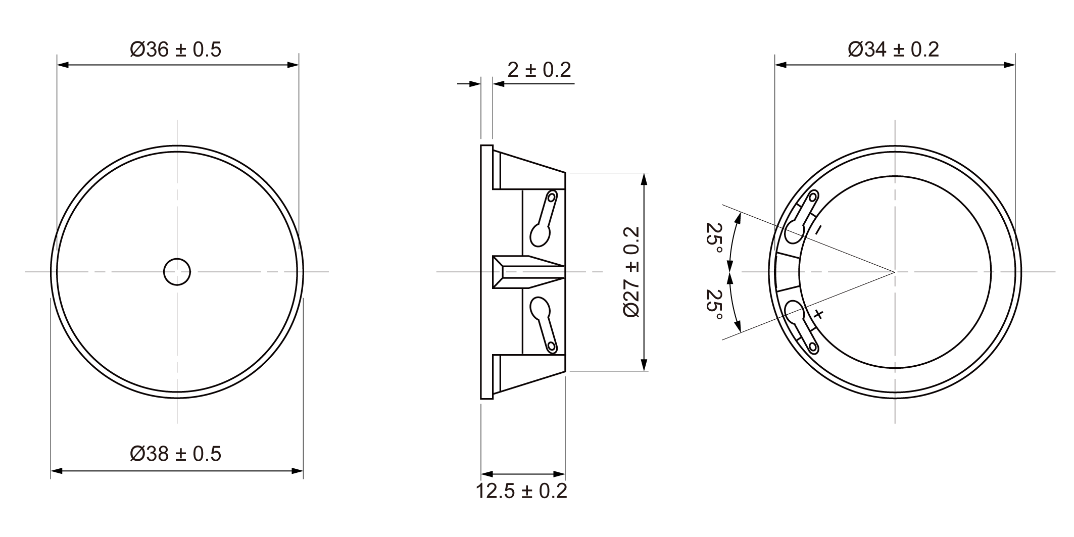USL38-25 Mechanical Drawing